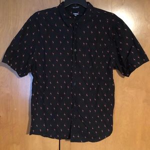 Flamingo short sleeve button-down